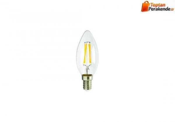 Cata CT-4066 4w Flamanlı Şeffaf Led Buji Ampul E-14 Duylu Günışığı